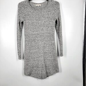 Long Sleeve Winter Loft Dress-Black and White-almost like a‎ grey color
